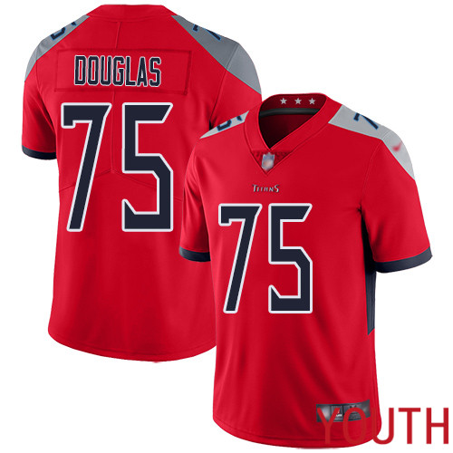 Tennessee Titans Limited Red Youth Jamil Douglas Jersey NFL Football #75 Inverted Legend->youth nfl jersey->Youth Jersey